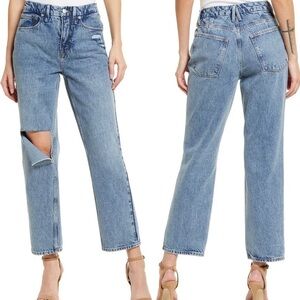 NWT GOOD AMERICAN 90's Duster Straight Leg Jeans Size 28